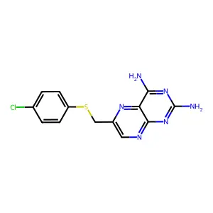 2,4-Pteridinediamine, 6-((4-chlorophenylthio)methyl) structure