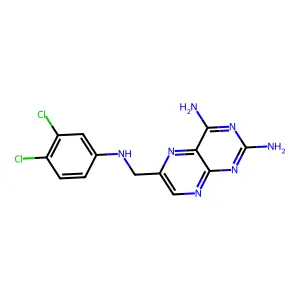 2,4-Diamino-6-[3,4-dichloroanilinomethyl]pteridine structure