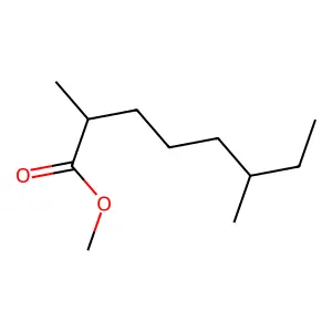 2,6-Dimethyloctanoic acid methyl ester structure