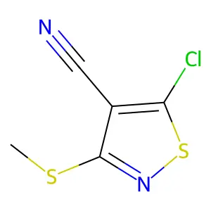 5-Chloro-3-(methylthio)-4-isothiazolecarbonitrile structure