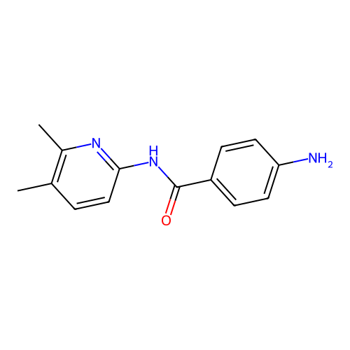 Pyridine, 6-(p-aminobenzamido)-2,3-dimethyl- structure