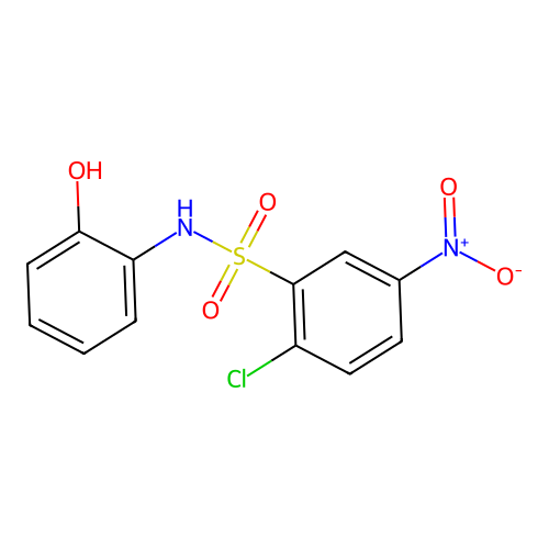 2-Chloro-N-(2-hydroxyphenyl)-5-nitrobenzenesulfonamide structure