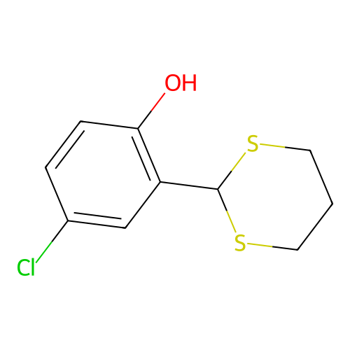 4-Chloro-2-(1,3-dithian-2-yl)phenol structure