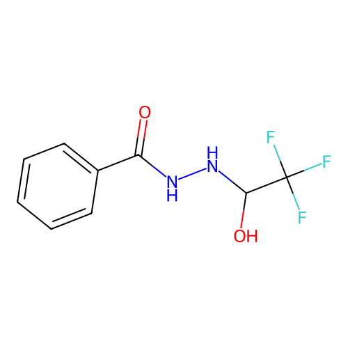 N'-(2,2,2-trifluoro-1-hydroxyethyl)benzohydrazide structure