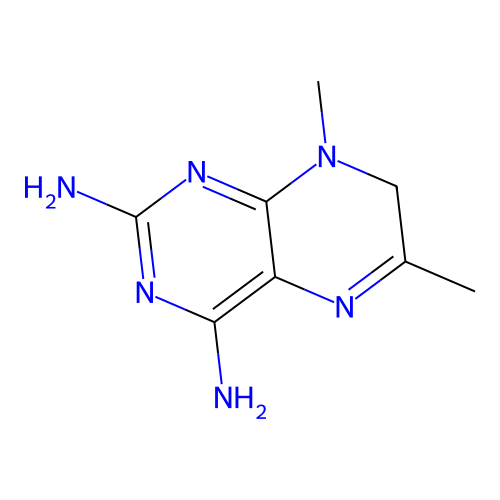 6,8-dimethyl-7H-pteridine-2,4-diamine structure