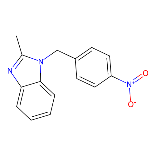 2-Methyl-1-[(4-nitrophenyl)methyl]-1H-benzimidazole structure