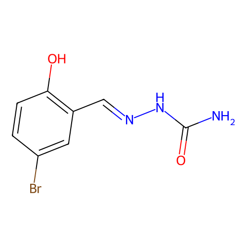 [(5-Bromo-2-hydroxyphenyl)methylideneamino]urea structure