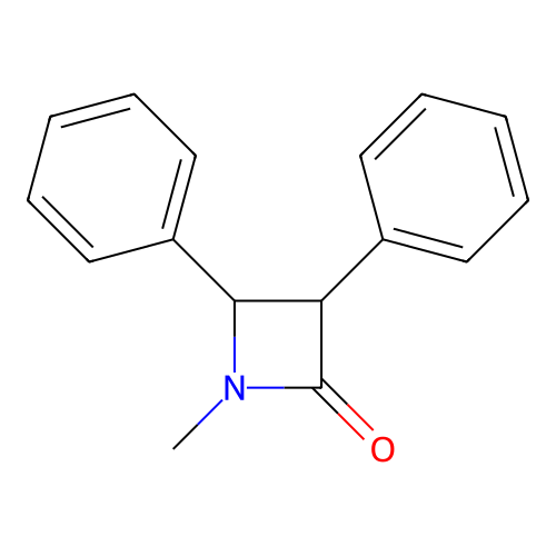 2-Azetidinone, 1-methyl-3,4-diphenyl- structure