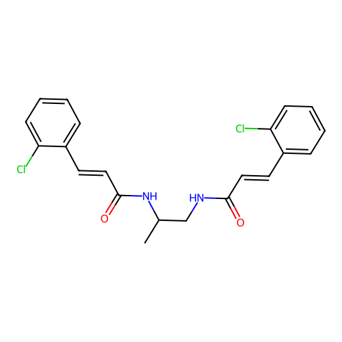 (E)-3-(2-chlorophenyl)-N-[2-[[(E)-3-(2-chlorophenyl)prop-2-enoyl]amino]propyl]prop-2-enamide structure