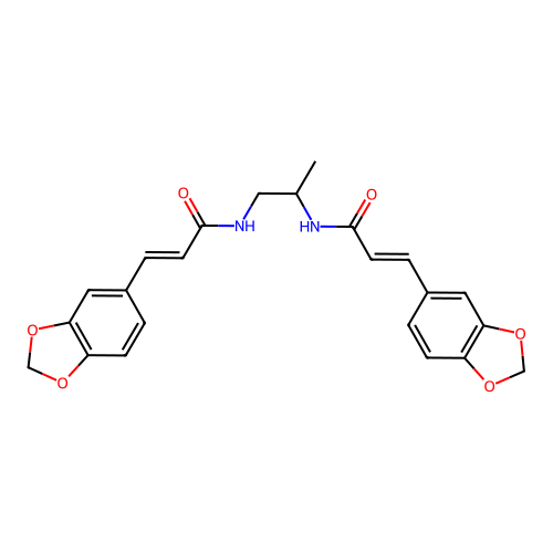 (E)-3-(1,3-benzodioxol-5-yl)-N-[2-[[(E)-3-(1,3-benzodioxol-5-yl)prop-2-enoyl]amino]propyl]prop-2-enamide structure