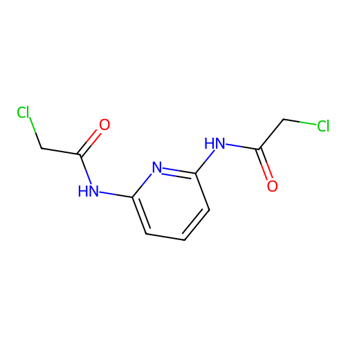 2-chloro-N-{6-[(chloroacetyl)amino]-2-pyridinyl}acetamide structure