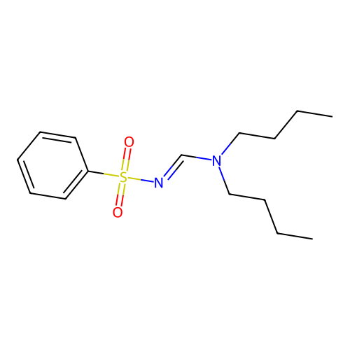 Benzenesulfonamide, N-[(dibutylamino)methylene]- structure