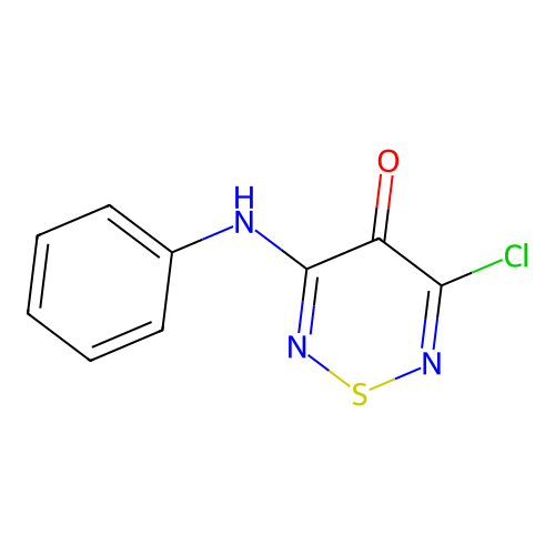 3-chloro-5-(phenylamino)-4H-1,2,6-thiadiazin-4-one structure