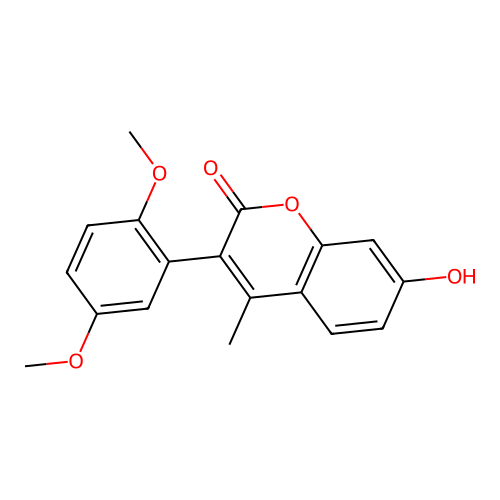 3-(2,5-dimethoxyphenyl)-7-hydroxy-4-methyl-2H-chromen-2-one structure