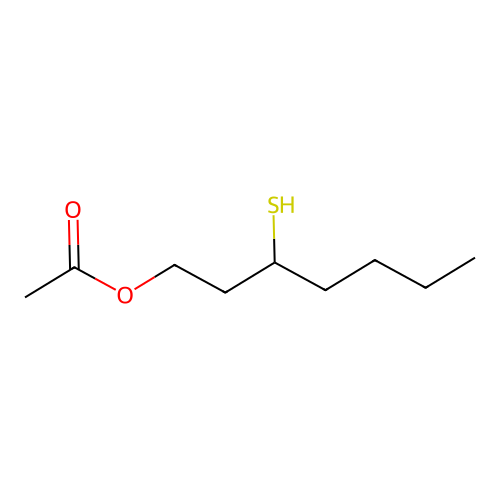 3-Mercaptoheptyl acetate structure