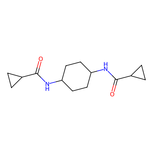 N-[4-(cyclopropanecarbonylamino)cyclohexyl]cyclopropanecarboxamide structure