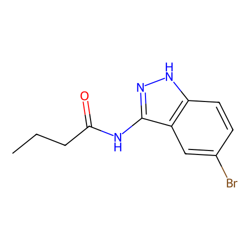 N-(5-bromo-1H-indazol-3-yl)butanamide structure