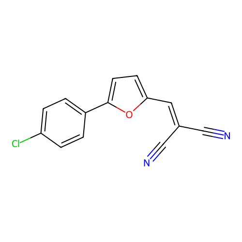 {[5-(4-Chlorophenyl)furan-2-yl]methylidene}propanedinitrile structure