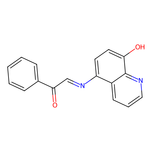 2-((8-Hydroxy-5-quinolyl)imino)acetophenone structure