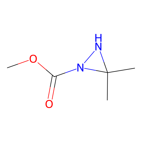 1-Methoxycarbonyl-3,3-dimethyldiaziridine structure
