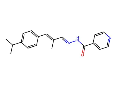 N'-[3-(4-isopropylphenyl)-2-methyl-2-propen-1-ylidene]isonicotinohydrazide structure