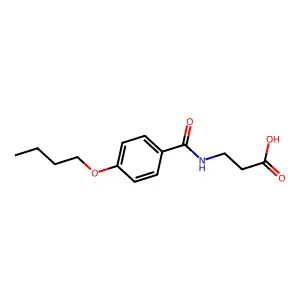 3-[(4-butoxybenzoyl)amino]propanoic Acid structure