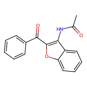 N-(2-Benzoyl-3-benzofuranyl)acetamide structure