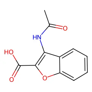3-(Acetylamino)-2-benzofurancarboxylic acid structure