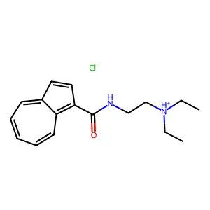 1-Azulenecarboxamide, N-(2-(diethylamino)ethyl)-, hydrochloride structure
