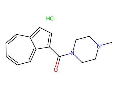 Azulenecarboxamide, 1-(N-methylpiperazinyl)-, hydrochloride structure