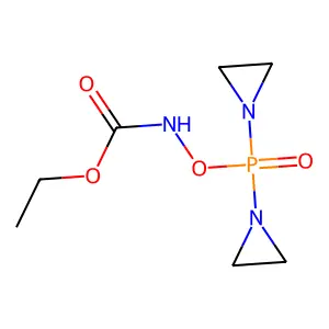 Carbamic acid, ((bis(1-aziridinyl)phosphinyl)oxy)-, ethyl ester structure