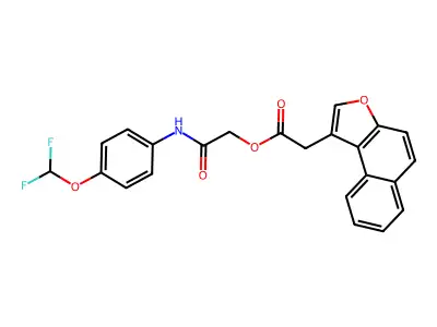 [2-[4-(Difluoromethoxy)anilino]-2-oxoethyl] 2-benzo[e][1]benzofuran-1-ylacetate structure
