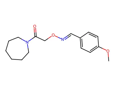 1-(azepan-1-yl)-2-[(E)-(4-methoxyphenyl)methylideneamino]oxyethanone structure
