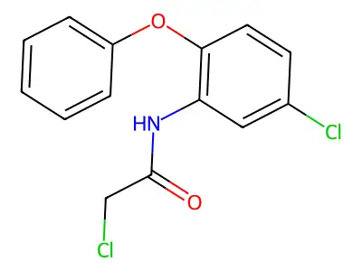 2-chloro-N-(5-chloro-2-phenoxyphenyl)acetamide structure