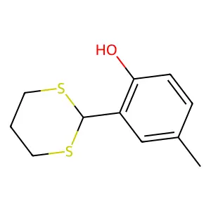 2-(1,3-Dithian-2-yl)-4-methylphenol structure
