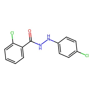 Benzoic acid, o-chloro-, 2-(p-chlorophenyl)hydrazide structure