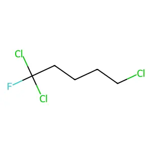 Pentane, 1,1,5-trichloro-1-fluoro- structure