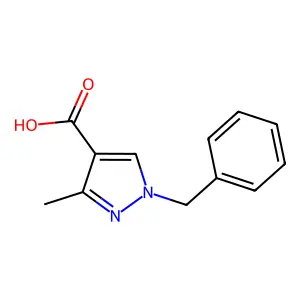 1-benzyl-3-methyl-1H-pyrazole-4-carboxylic acid structure