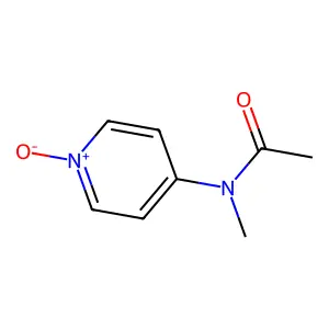 Acetamide, N-methyl-N-4-pyridinyl-, N'-oxide structure