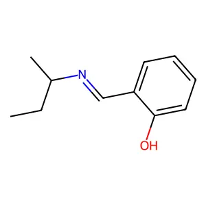 2-((E)-{[(E)-1-methylpropyl]imino}methyl)phenol structure