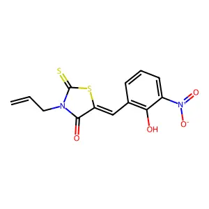 3-Allyl-5-(2-hydroxy-3-nitrobenzylidene)-2-thioxo-1,3-thiazolidin-4-one structure