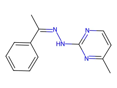 4-methyl-N-[(Z)-1-phenylethylideneamino]pyrimidin-2-amine structure
