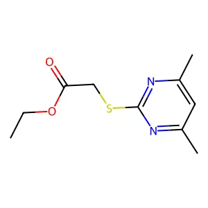 (4,6-Dimethylpyrimidin-2-ylsulfanyl)acetic acid ethyl ester structure
