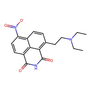 Naphthalimide, 2-(2-(diethylamino)ethyl)-5-nitro- structure