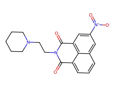 Naphthalimide, 2-(2-piperidinoethyl)-5-nitro- structure