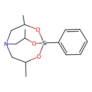 2,8,9-Trioxa-5-aza-1-silabicyclo(3.3.3)undecane, 3,7,10-trimethyl-1-phenyl- structure