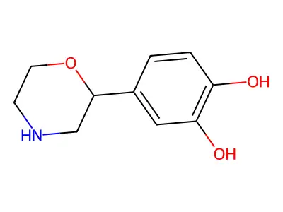 4-(Morpholin-2-yl)benzene-1,2-diol structure