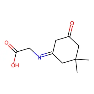 2-[(3,3-Dimethyl-5-oxocyclohexylidene)amino]acetic acid structure