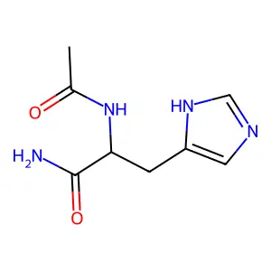 1H-Imidazole-4-propanamide, 1-acetyl-alpha-amino-, (S)- structure