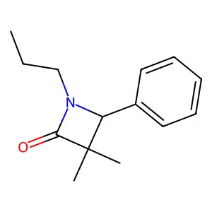 3,3-Dimethyl-4-phenyl-1-propylazetidin-2-one structure